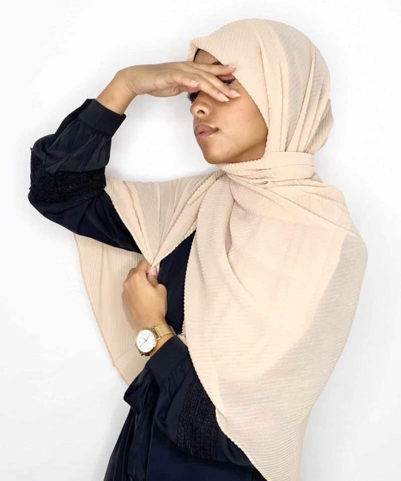 hijab Mousseline plissé