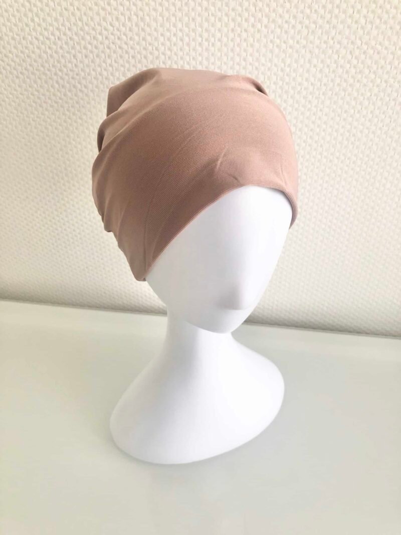 Bonnet à Hijab tube taupe