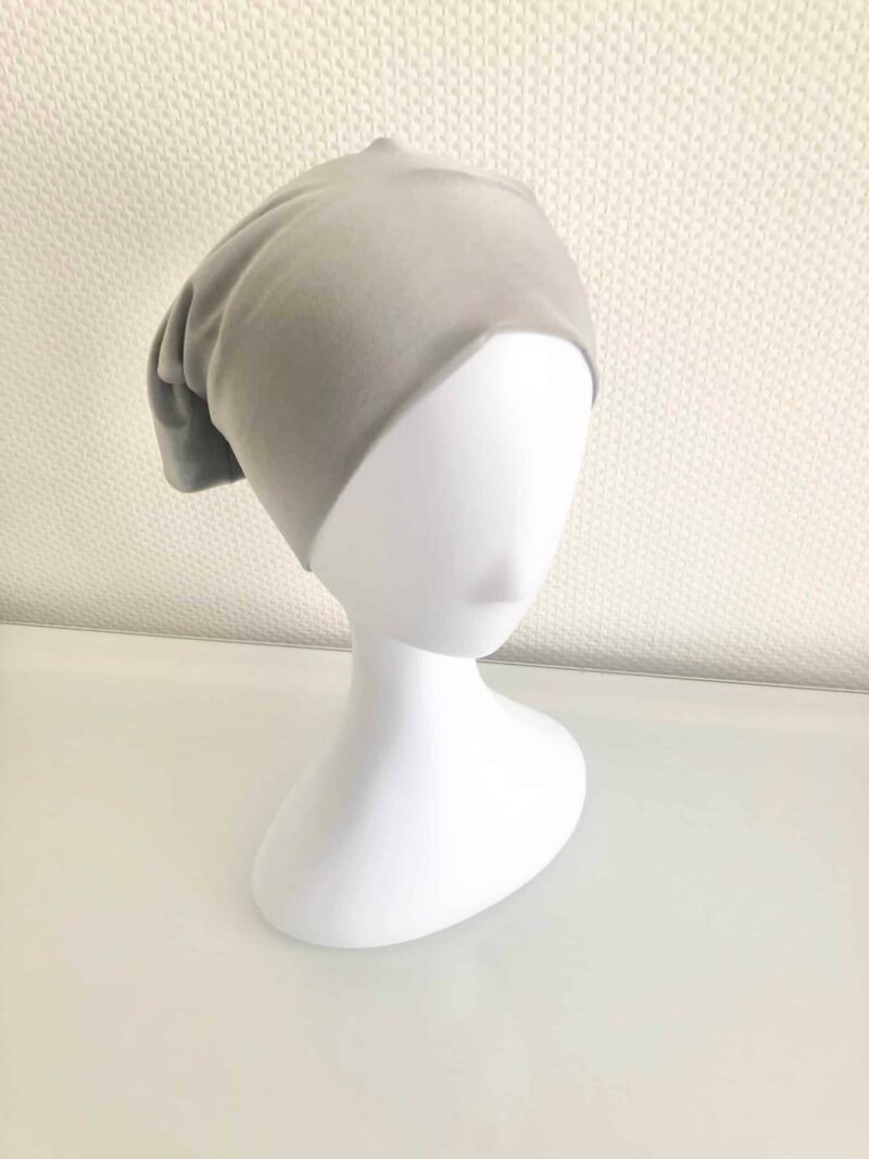 Bonnet à Hijab tube gris clair