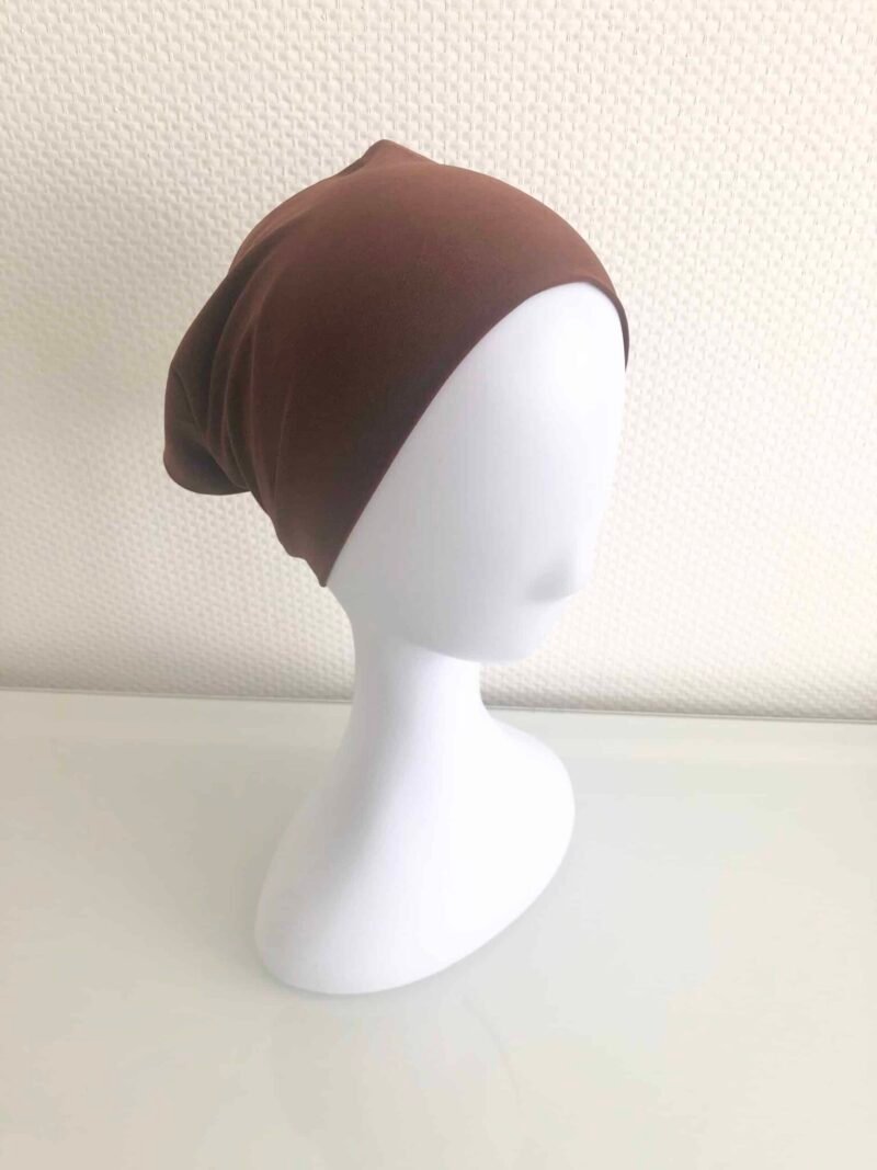 Bonnet à Hijab tube marron