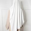 Hijab Jersey Premium liseré satiné Blanc