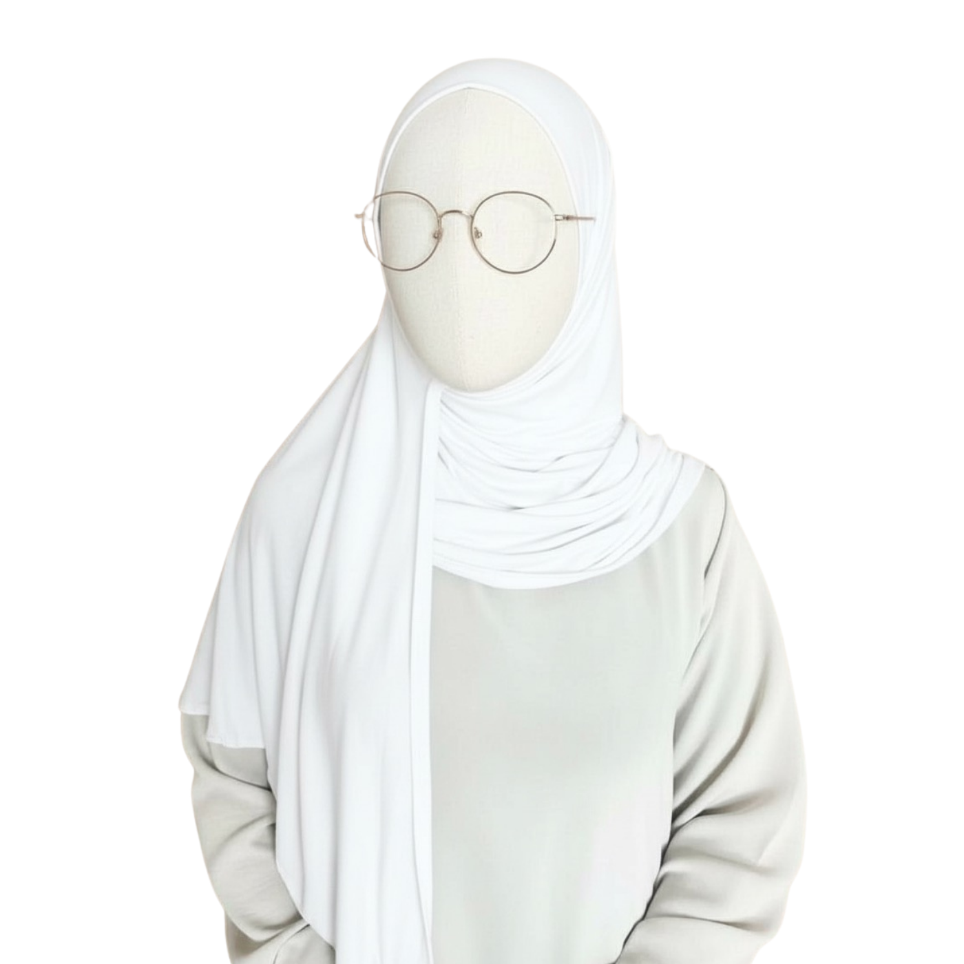 Hijab Lunette Jersey Blanc