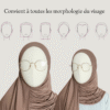 Hijab pour lunettes en Jersey convient à routes les morphologies du visage
