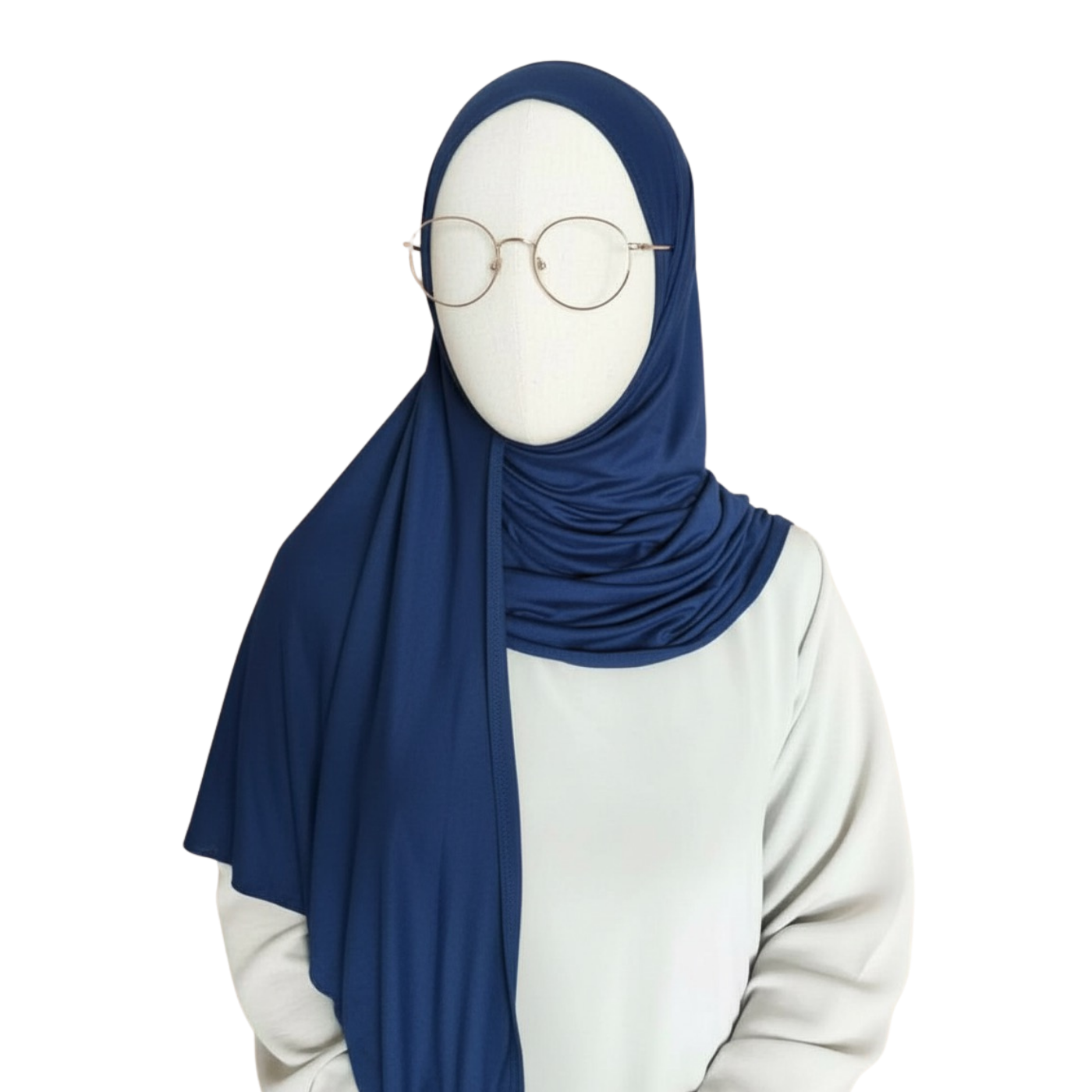 Hijab Lunette Jersey Bleu Marine Nuit