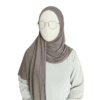 Hijab Lunettes Jersey Gris Foncé anthracite