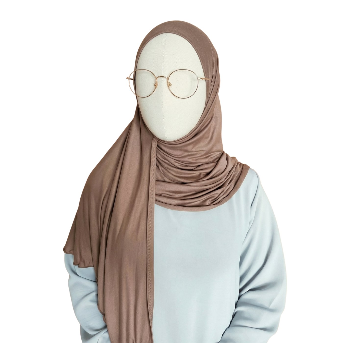 Hijab Lunette Jersey Marron Chocolat