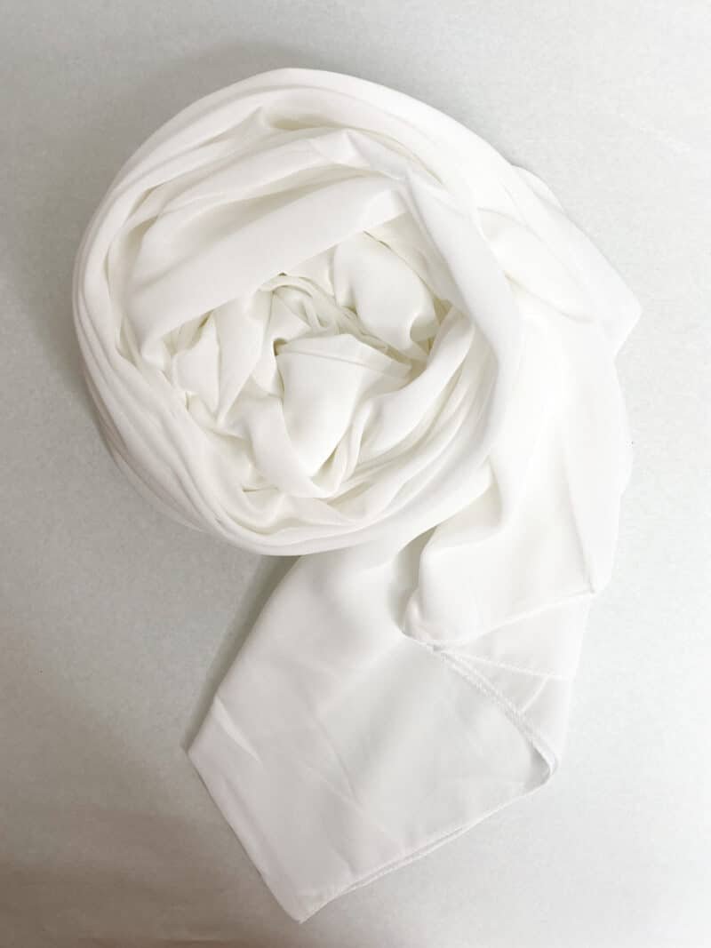 Hijab Carré Mousseline Luxe blanc