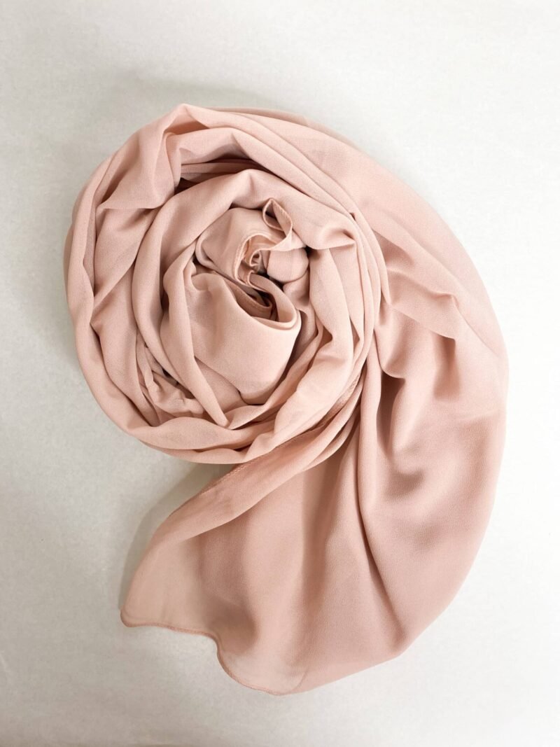 Hijab Carré Mousseline Luxe rose clair