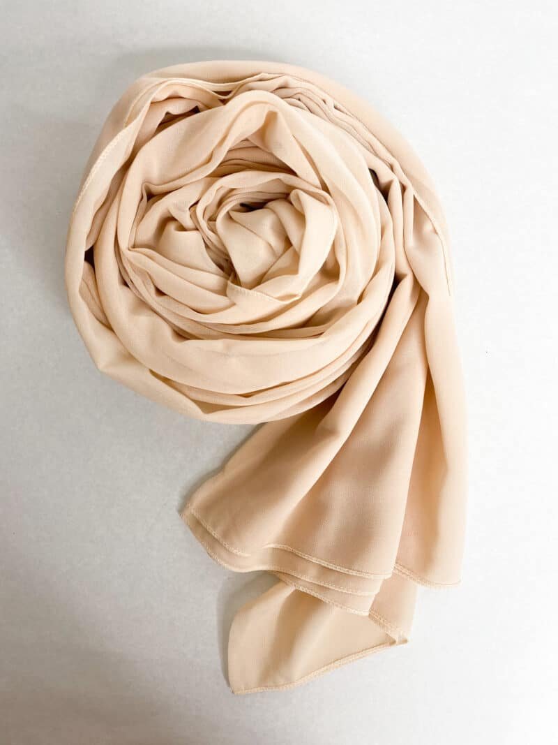 Hijab Carré Mousseline Luxe beige