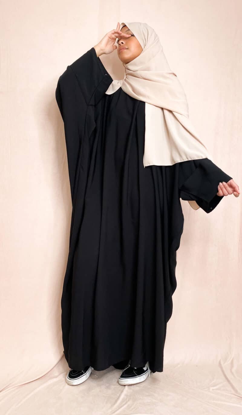 Abaya Farasha manche Papillon noire