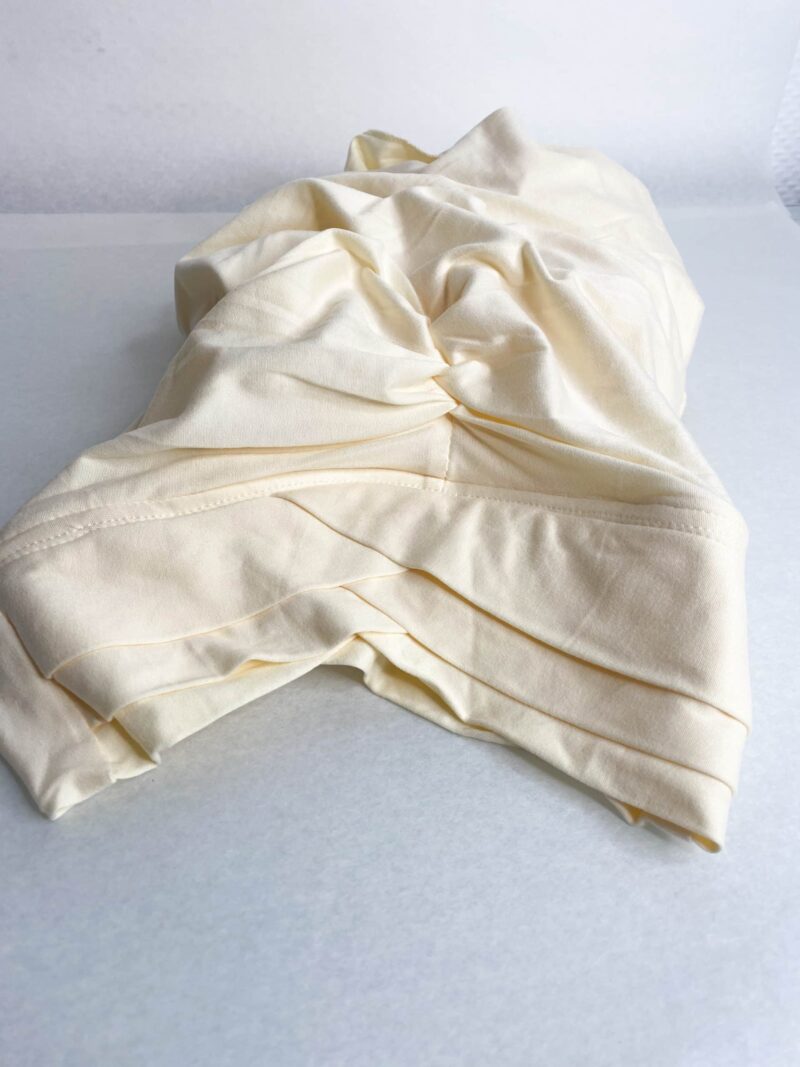 Hijab Jersey Croisé trois bandes crème