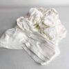 Hijab Jersey Croisé trois bandes blanc cassé