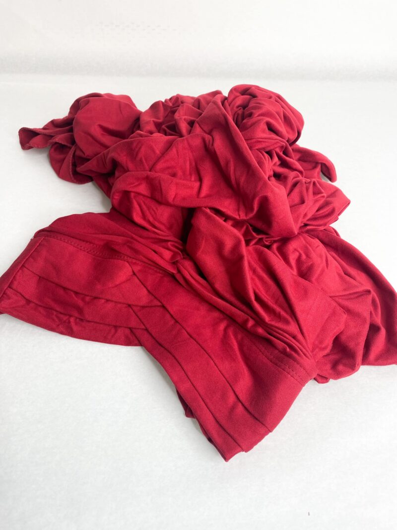 Hijab Jersey Croisé trois bandes rouge bordeaux