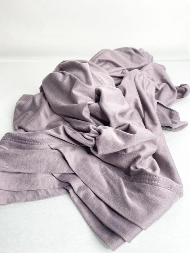 Hijab Jersey Croisé trois bandes violet lilas