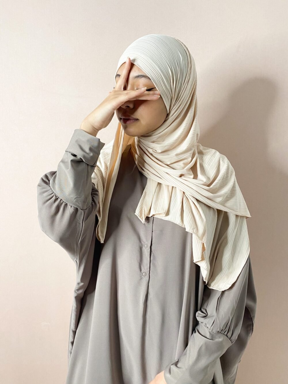Hijab Jersey plissé
