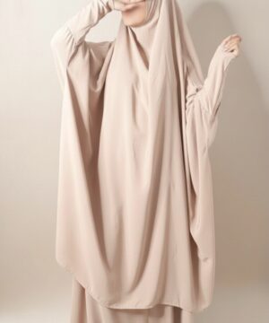 Jilbab 2 Pièces Jupe Manche Lycra Nude