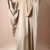 Abaya Farasha manche Papillon beige nude