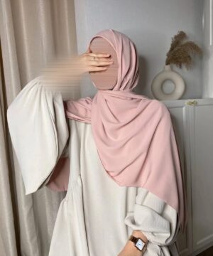 Hijab Soie de Médine à Nouer Rose