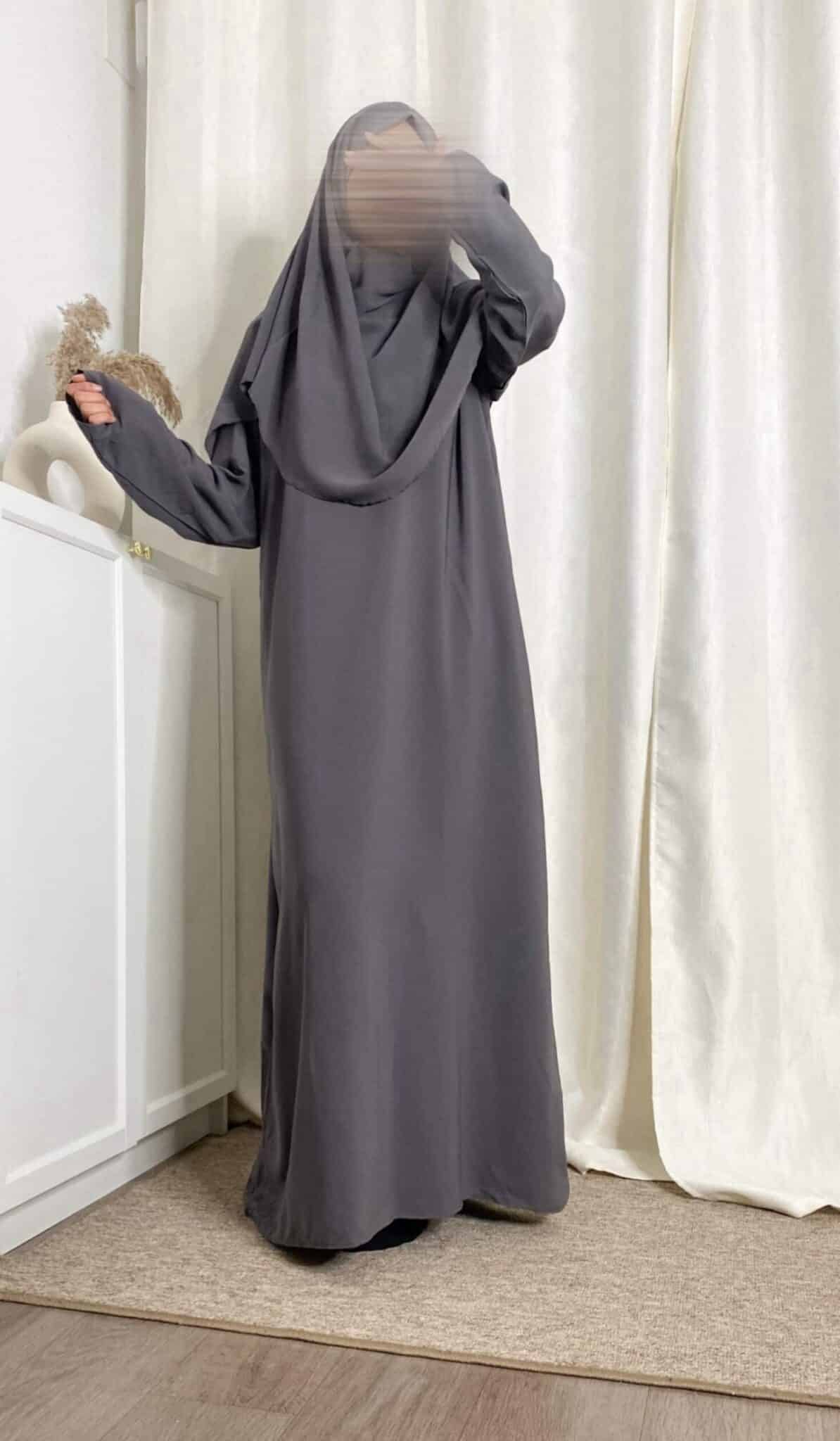 Robe de prière 2 pièces Aylin Gris