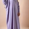 Abaya Farasha manche Papillon violet lilas