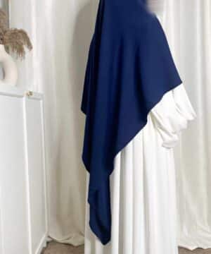 Khimar Soie de Medine Maxi Bleu Marine