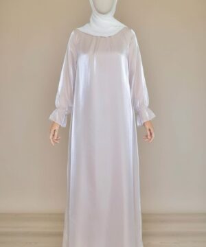 Abaya Satiné Brillante Anaïs Nude