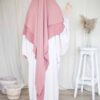 Khimar Sitar Long 2 voiles Duo Rose Blush