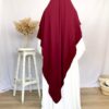 Khimar Sitar Long 2 voiles Duo Bordeau