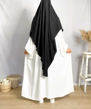 Khimar jazz simple pointu Noir