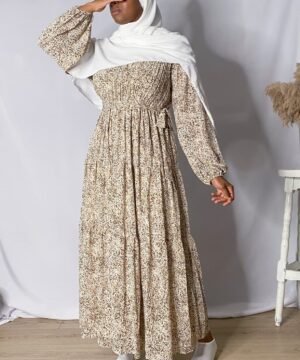 Abaya bohème à motif