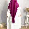 Khimar jazz simple pointu Violet Prune