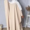 Abaya Saoudienne Papillon en Soie de Medine Nude