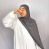 Hijab Jersey Cagoule gris foncé