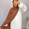 Copie Hijab Soie de Medine Trois Bandes