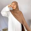 Hijab Jersey Cagoule marron chocolat