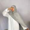 Hijab Jersey Cagoule gris clair