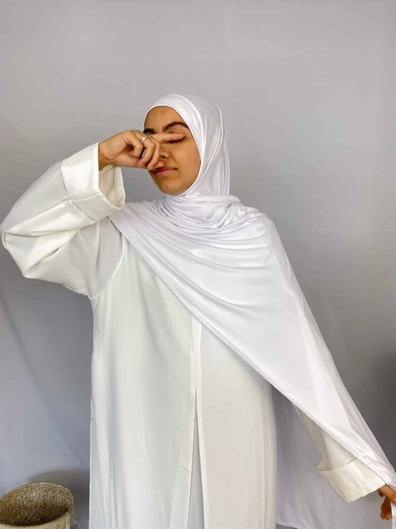 Hijab Jersey Cagoule blanc