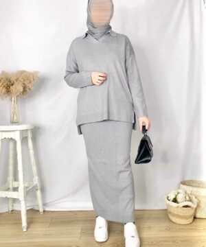 Ensemble Jupe Col polo