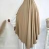 Khimar Soie de Medine Maxi à Fentes beige