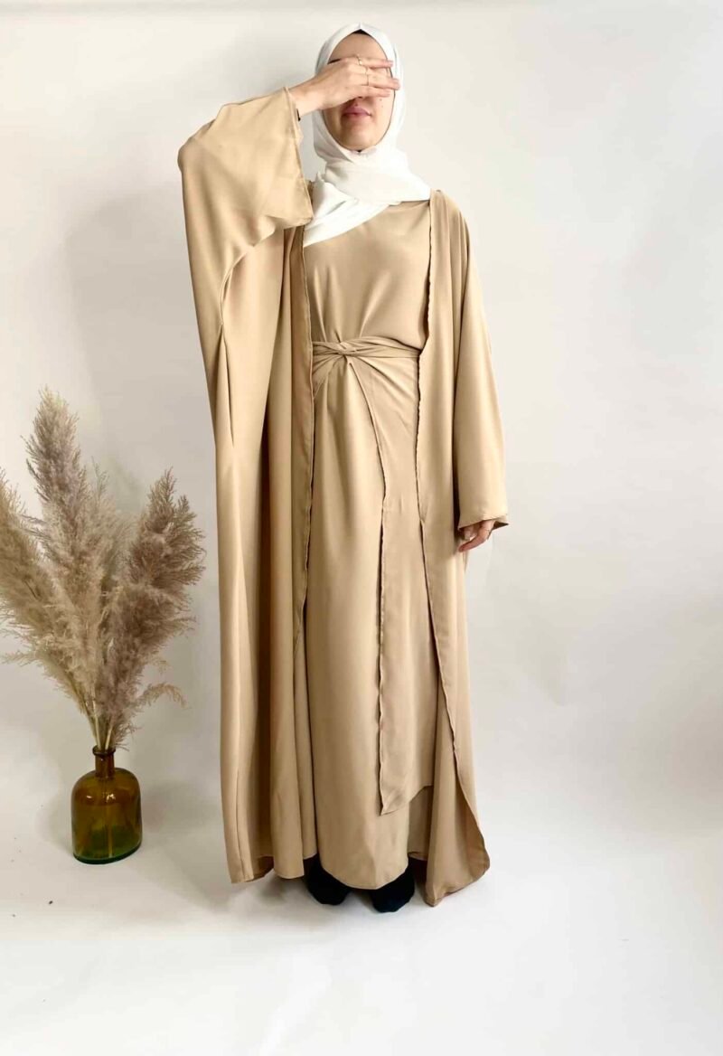 Abaya Kimono 3 pièces Nina