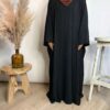 Kimono Abaya Farasha soie de medine noir