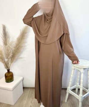 Robe de prière 2 pièces Aylin Taupe