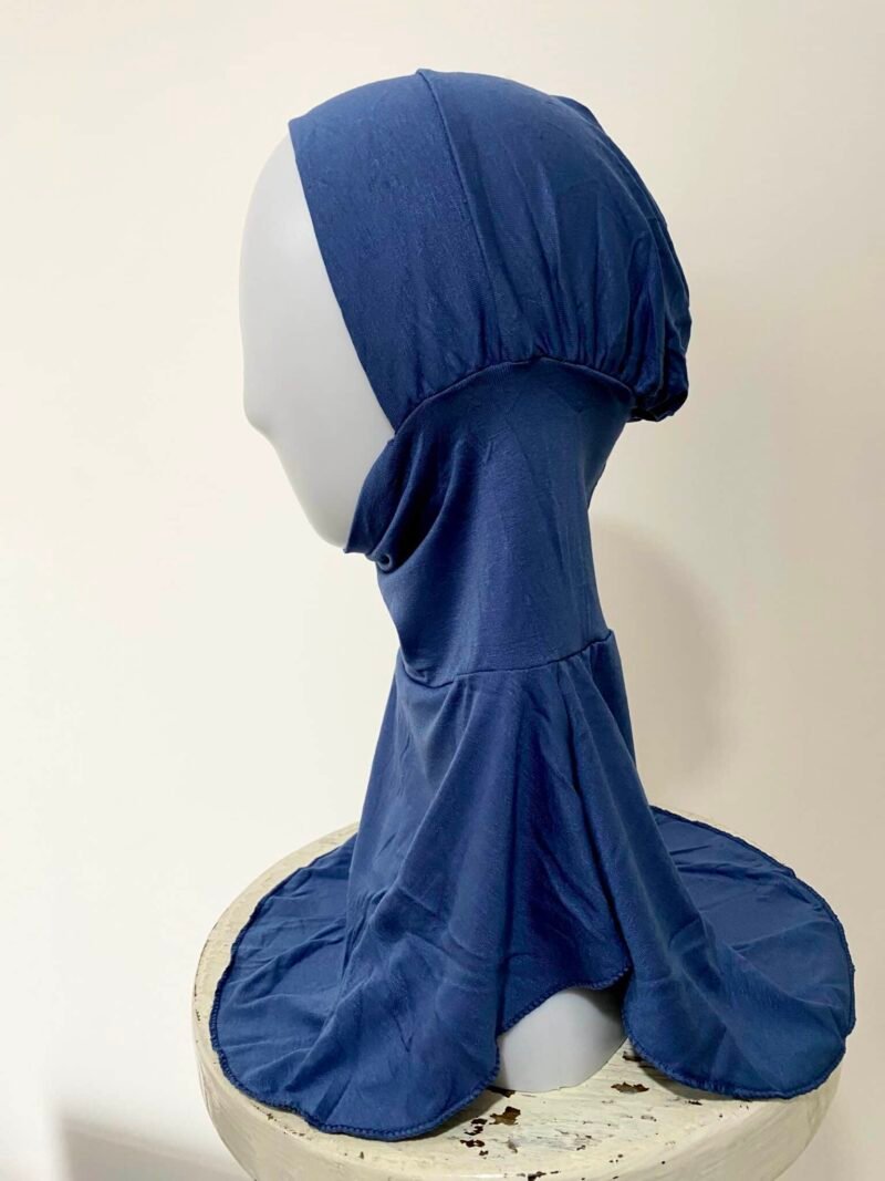 Cagoule hijab bleu