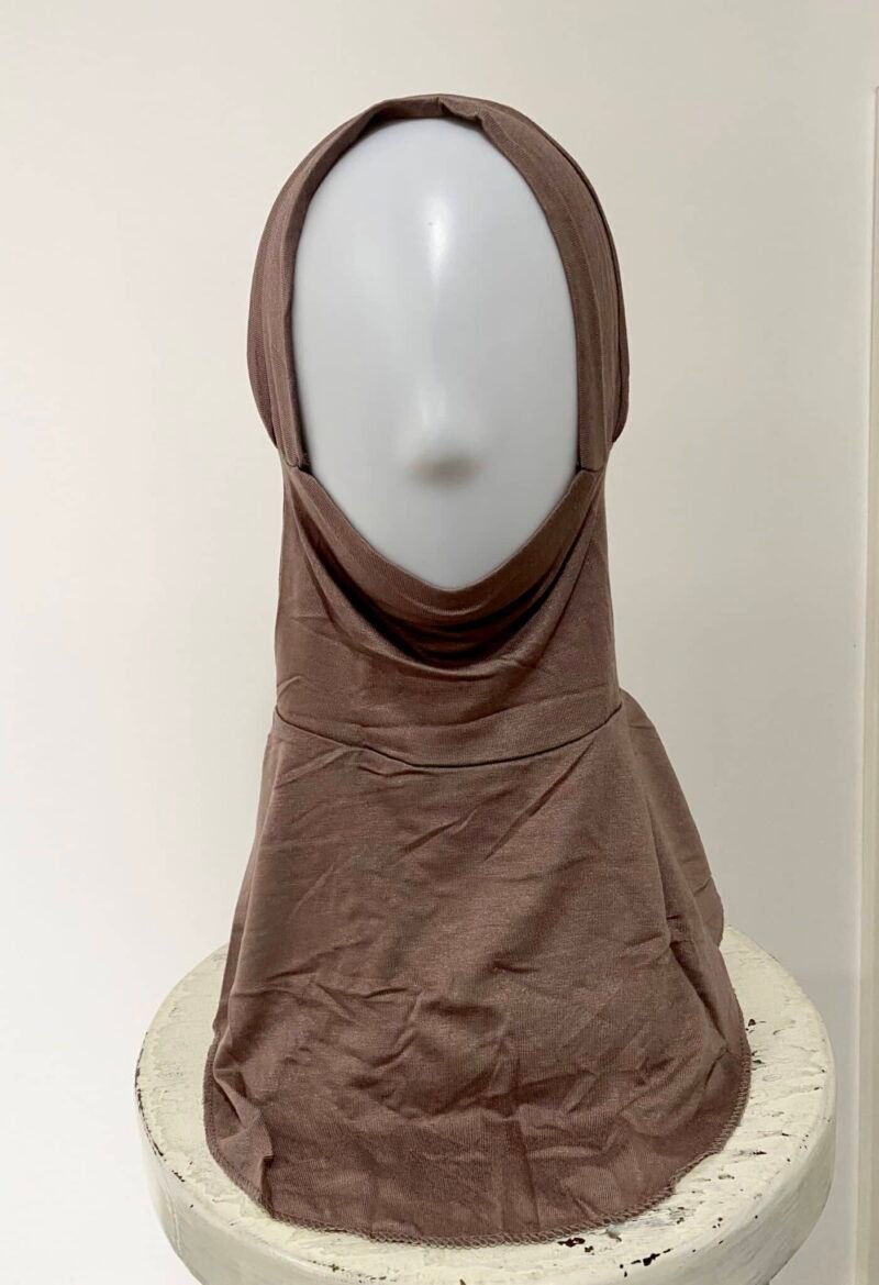 Cagoule hijab marron