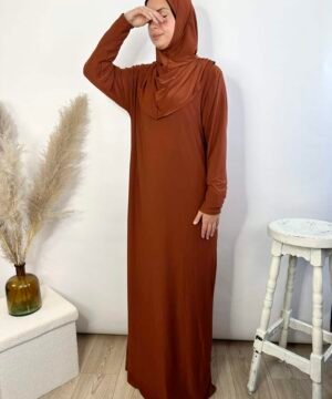 Robe de prière hijab intégré