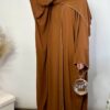 Ensemble Oversize Abaya Hijab Jazz Mina Marron