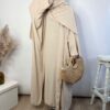 Ensemble Oversize Abaya Hijab Jazz Mina Nude