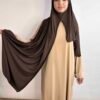 Hijab Jersey Cagoule marron