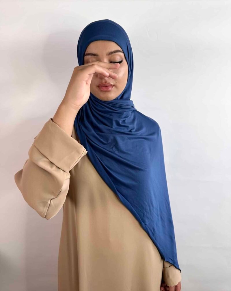 Hijab Jersey Cagoule bleu marine