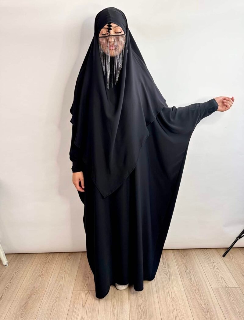 Abaya Khimar Soie de Médine